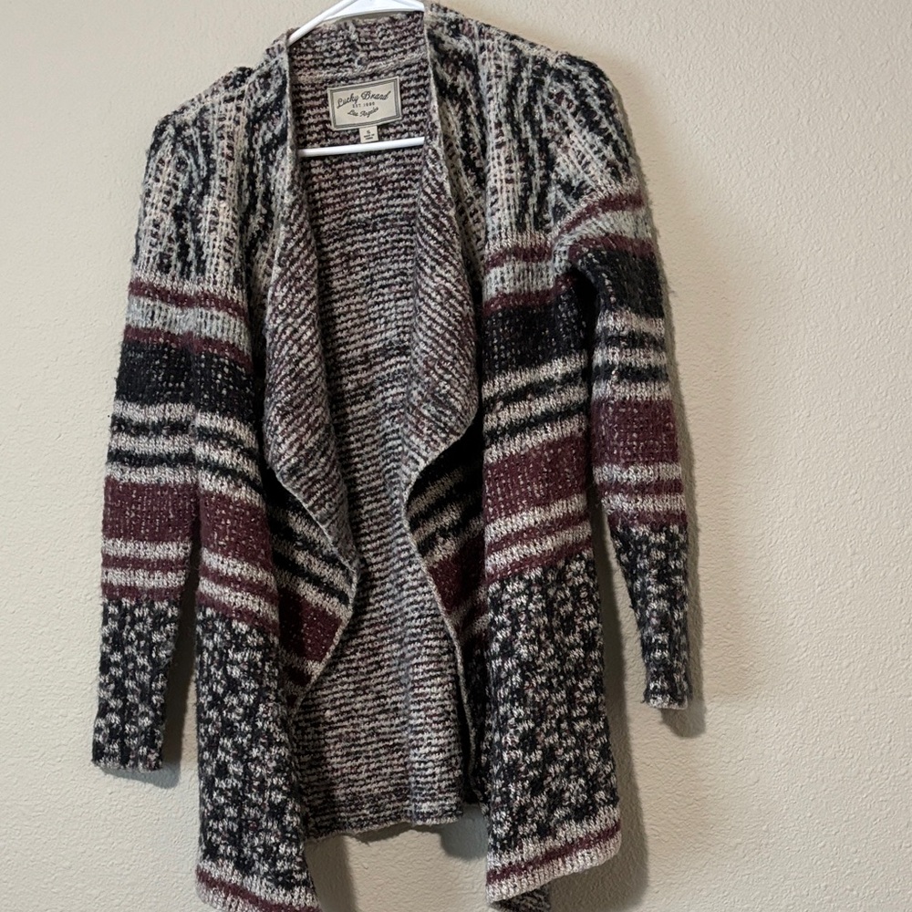 Lucky Brand S-L Multicolor Knit Cardigan